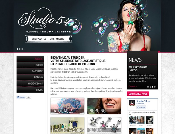 Création site internet Studio 54 - AE2 Agence de communication Nantes