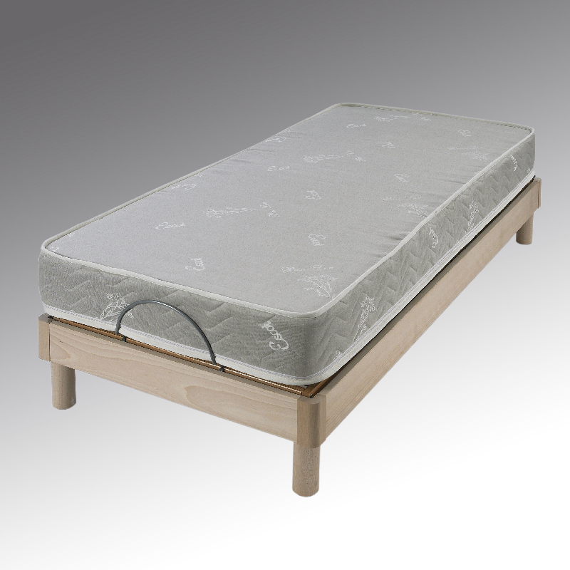 Matelas Bio Lin fraîcheur coutil : tissu tendu.