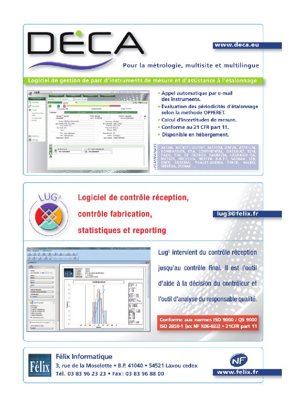 Nos logiciels de gestion de la métrologie et du contrôle fabrication