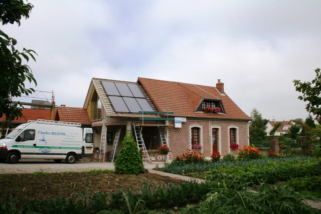 chantier solaire thermique en cours