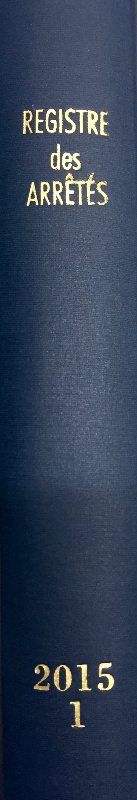 reliure état civil, registre des arrêtés, reliures des délibérations