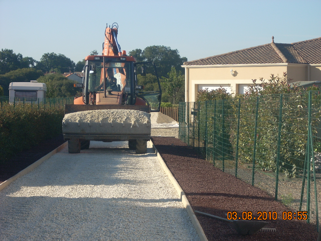 Finition en gravier décoratif