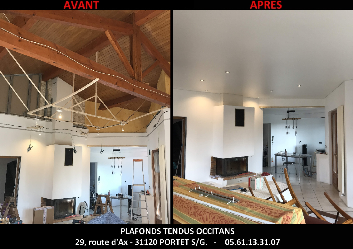 Abaissement hauteur plafond avec la pose plafond tendu BARRISOL
