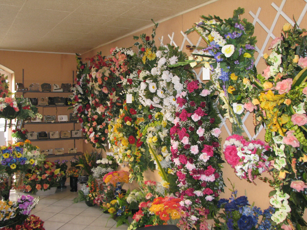 Un grand choix de fleurs artificielles