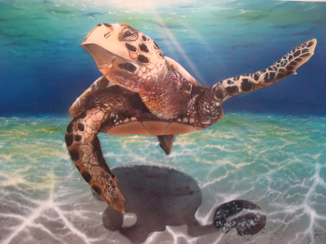 Réalisé avec la technique de l'aérographie