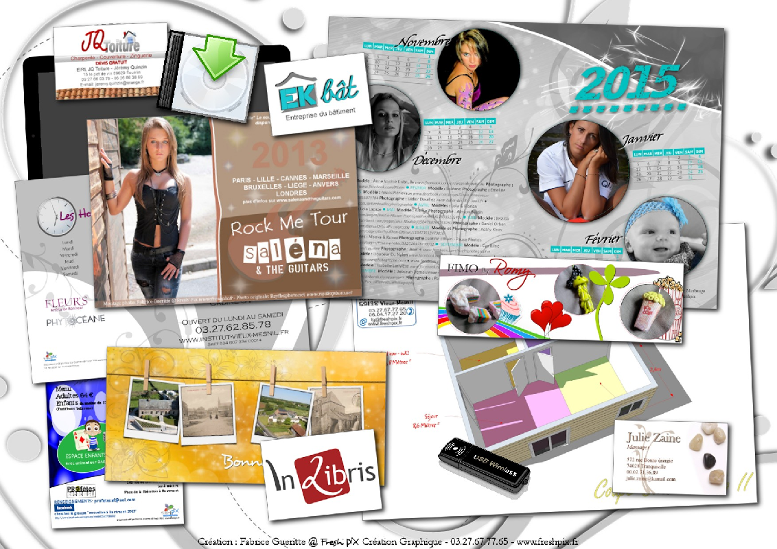 Exemples de créations de Fabrice GUERITTE - Créations graphiques - Infographie