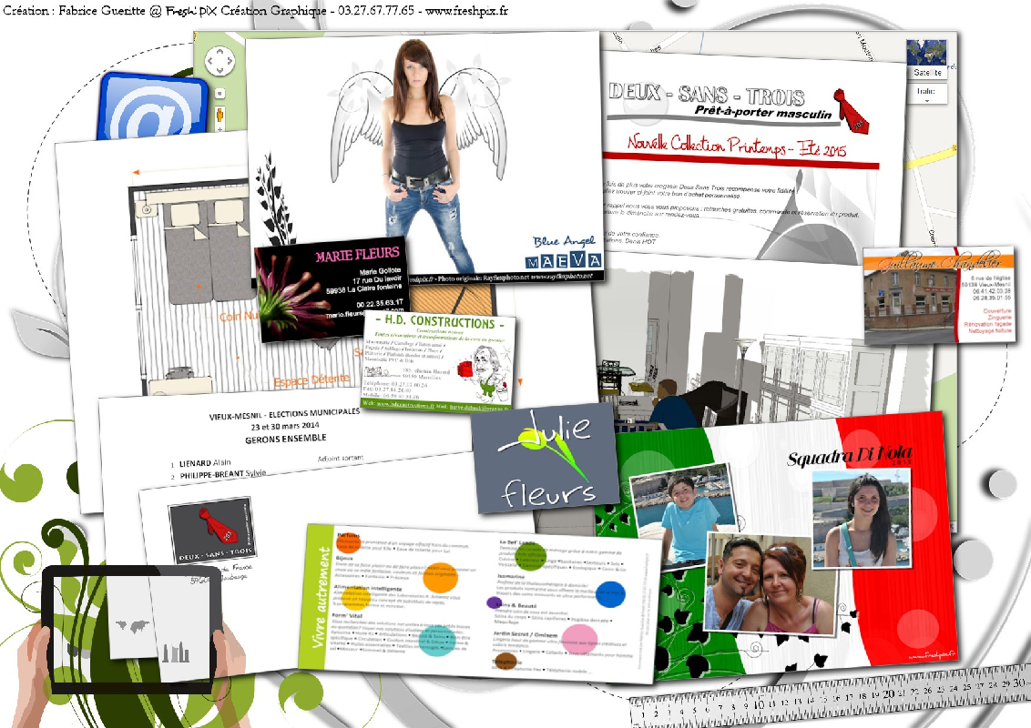 Exemples de créations de Fabrice GUERITTE - Créations graphiques - Infographie