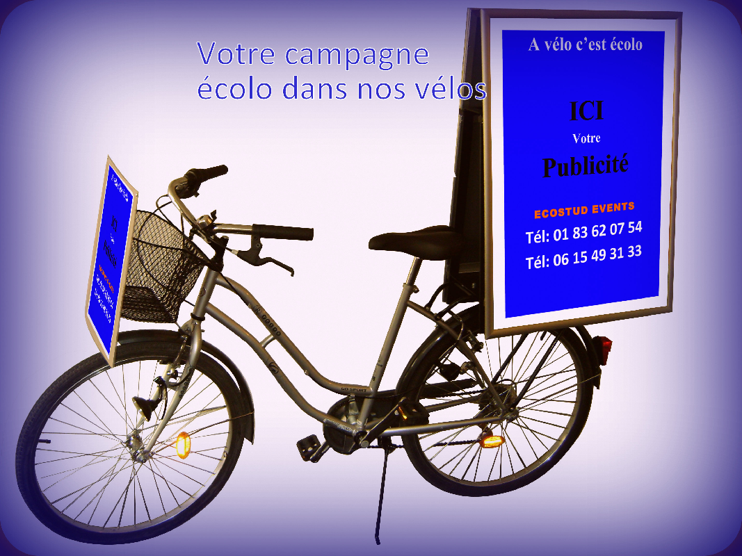 VOTRE ENSEIGNE DANS NOS VELOS ECOLOS