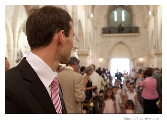 Arrivée de la mariée, église