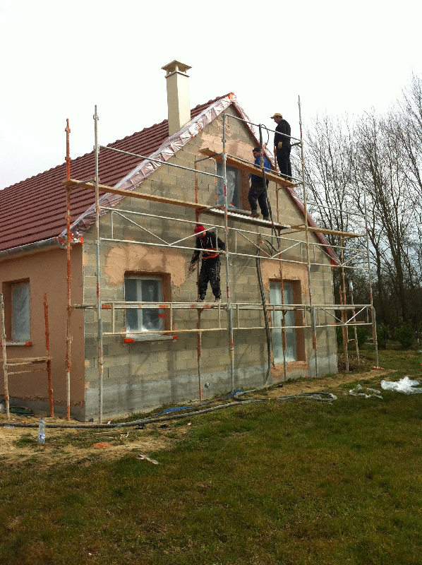 Pavillon neuf enduit de chaux