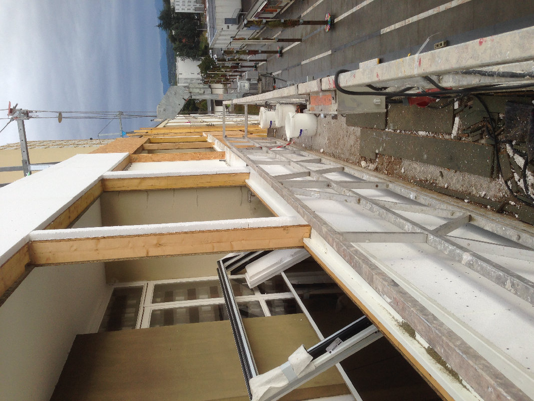 Pose de 64 châssis coulissants Aluminium sur immeuble