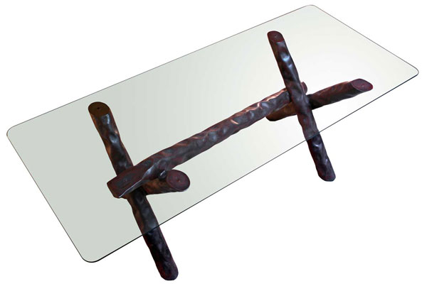 Table fer forgé Trappeur