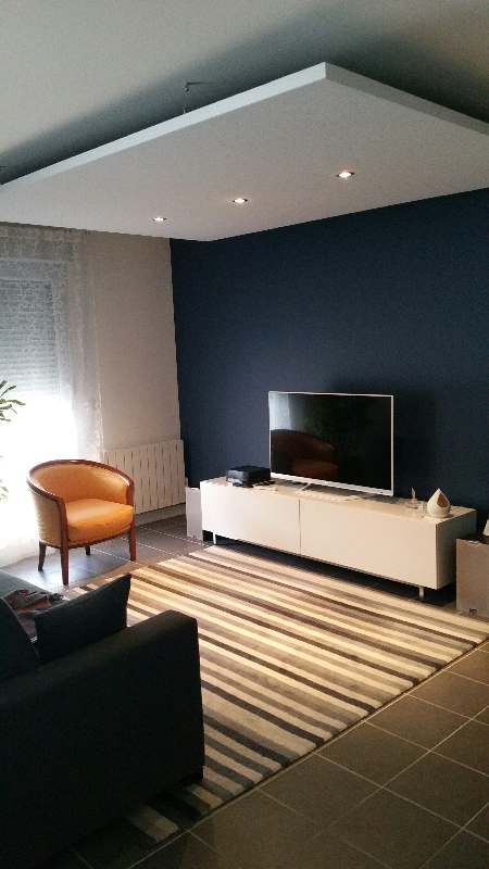 plafond tendu acoustique sur châssis