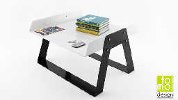 Table basse en acier laqu (70x70x45)