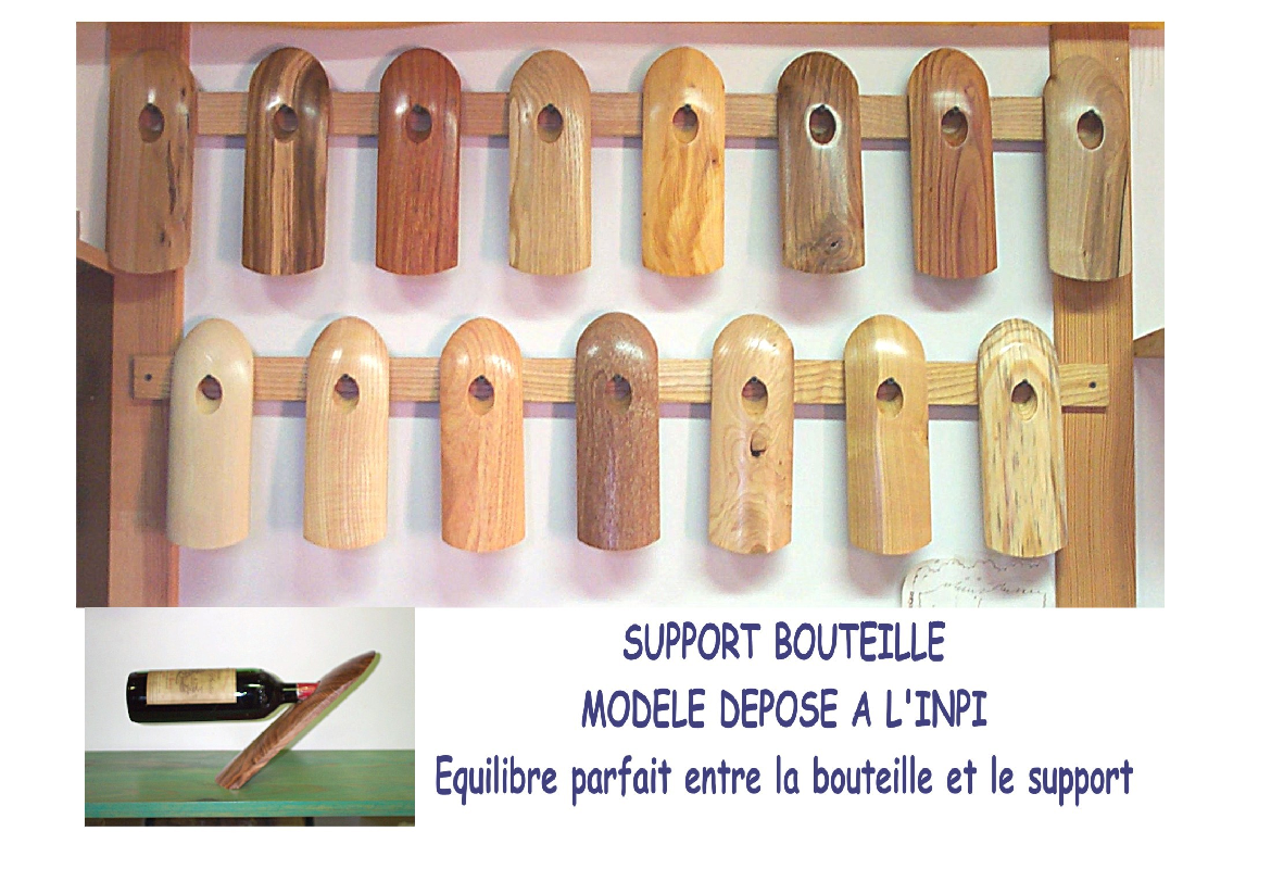 support bouteille original fleur d'ébène