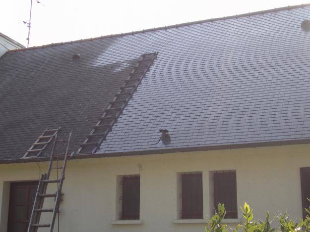 remise en peinture du toit apres nettoyge