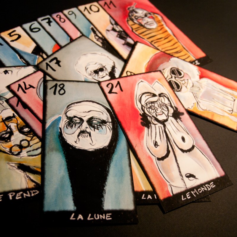 Tarot - Illustration de 22 cartes d'un jeu de Tarot inspiré par les personnes âgées