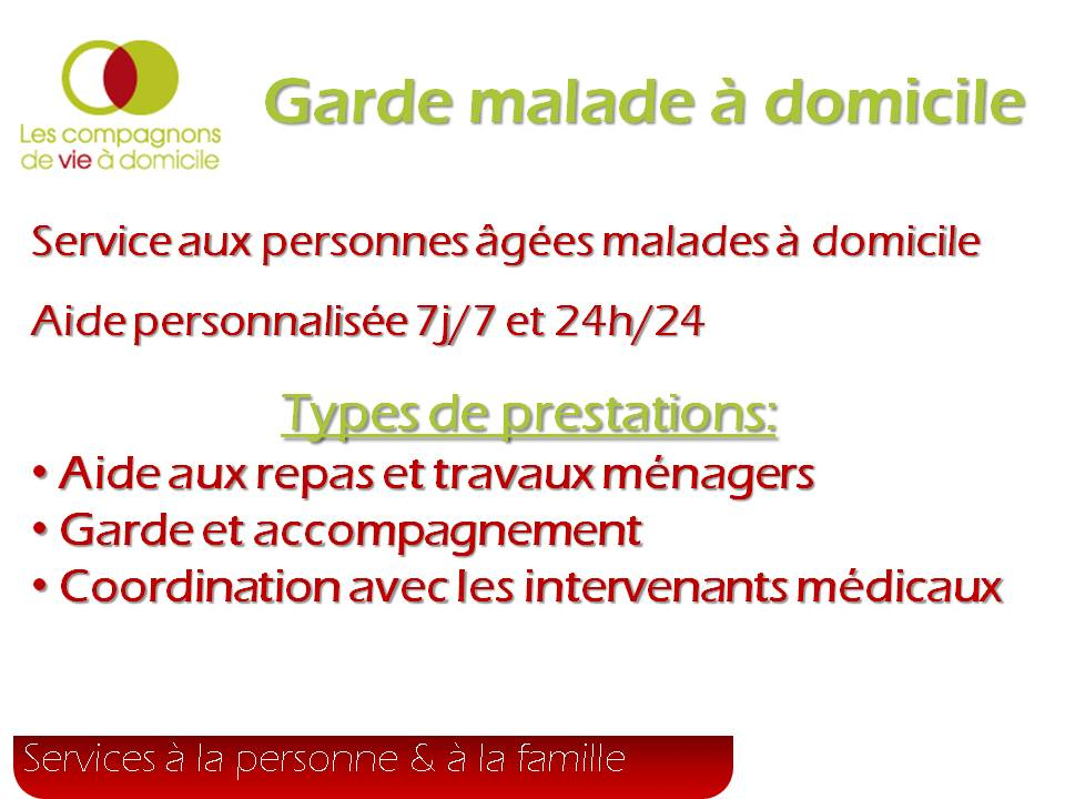 Garde malade à domicile