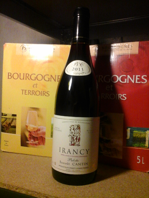 IRANCY Palotte 2011 de chez Benoit CANTIN à 14 euros.