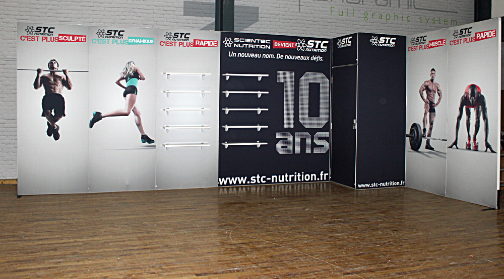 Stand modulable en tissu