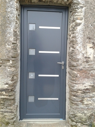 porte entrée chamarée aluminium