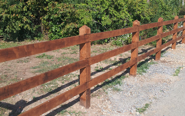 cloture bois en chêne