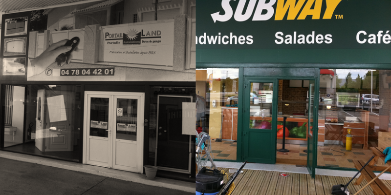 Création d'un restaurant Subway, St Priest