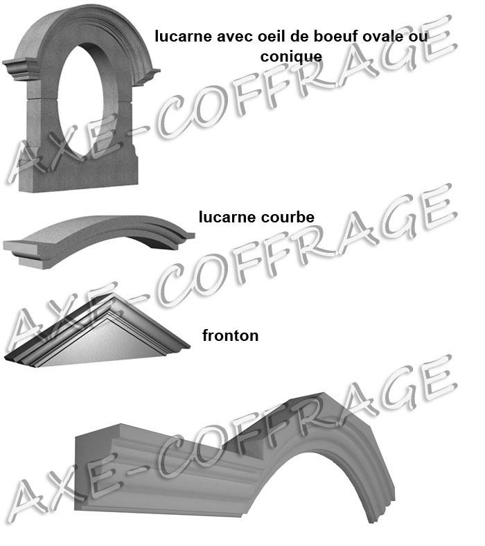 Lucarne et fronton