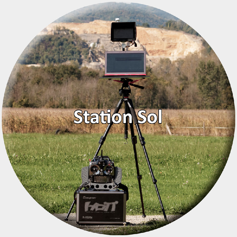Station sol avec retour video et telémétrie
