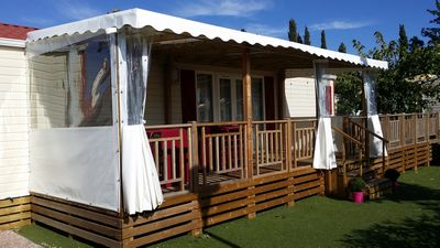 Terrasse fermeture sur rail 