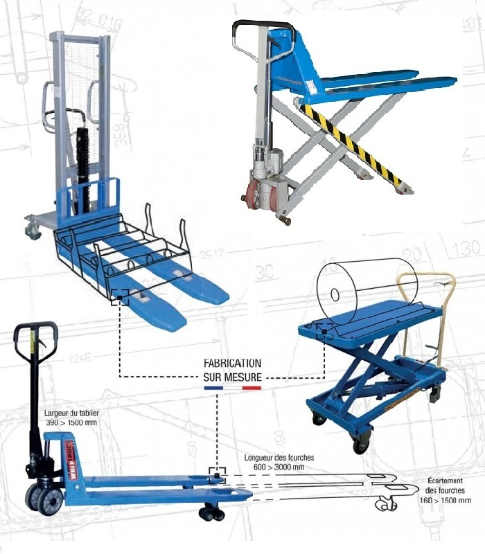 GERBEURS, TRANSPALETTES MANUELS.