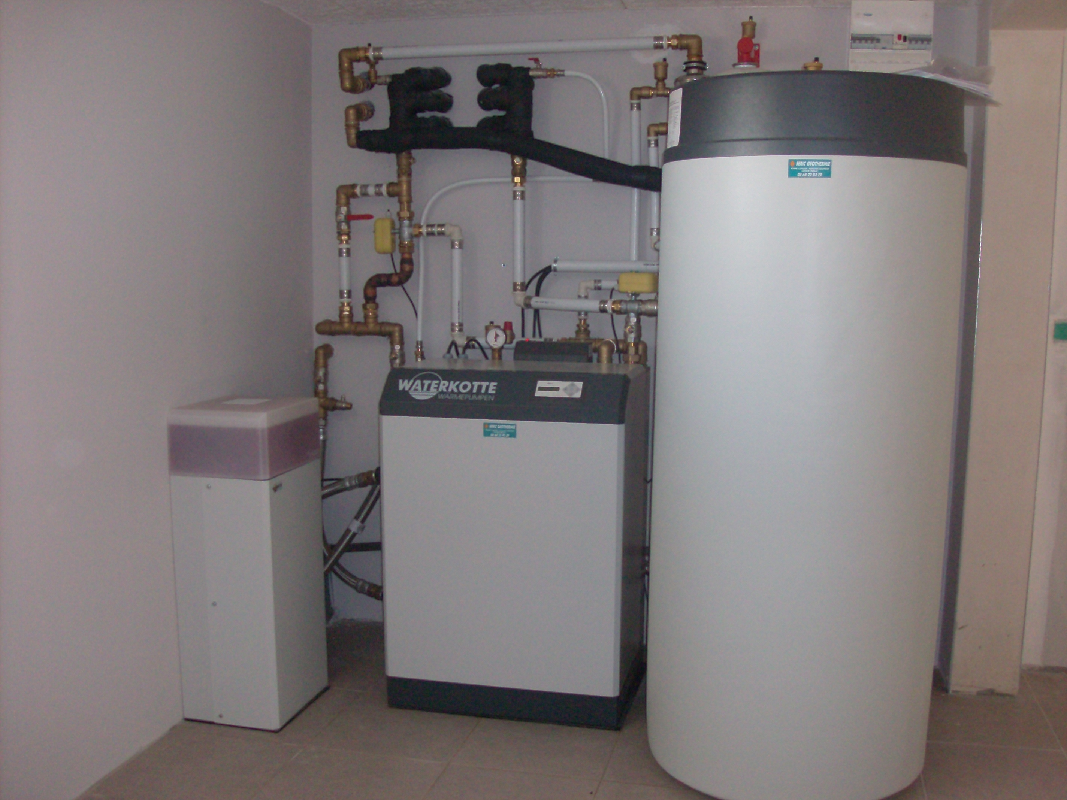 installation de chauffage geothermique generateur et ECS .