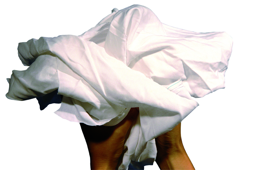 chiffon blanc coton